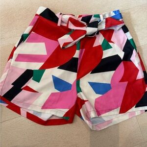 Multicolor flowy shorts